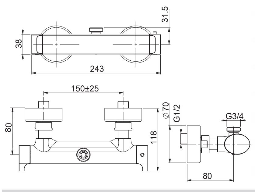 Fima carlo frattini Fimatherm смеситель для душа F4225/3