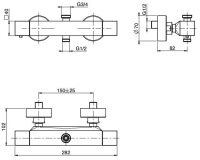 Fima carlo frattini Fimatherm смеситель для душа F4255/1 схема 2