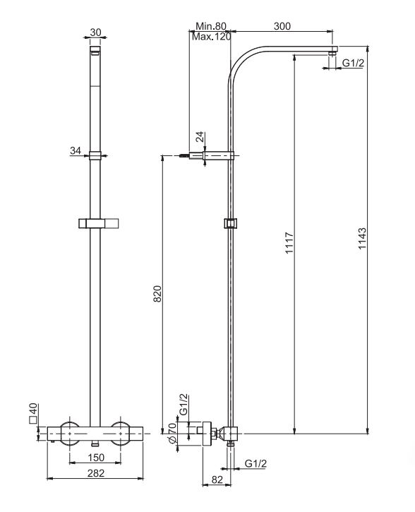 Изображение Душевая стойка Fima - carlo frattini Wellness F4255NQ