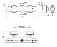Fima carlo frattini Fimatherm смеситель для ванны/душа F4285/1 схема 2