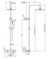 Душевая стойка с тропическим душем Fima - carlo frattini Wellness F4285/R256 схема 1 Душевая стойка с тропическим душем Fima - carlo frattini Wellness F4285/R256 схема 1