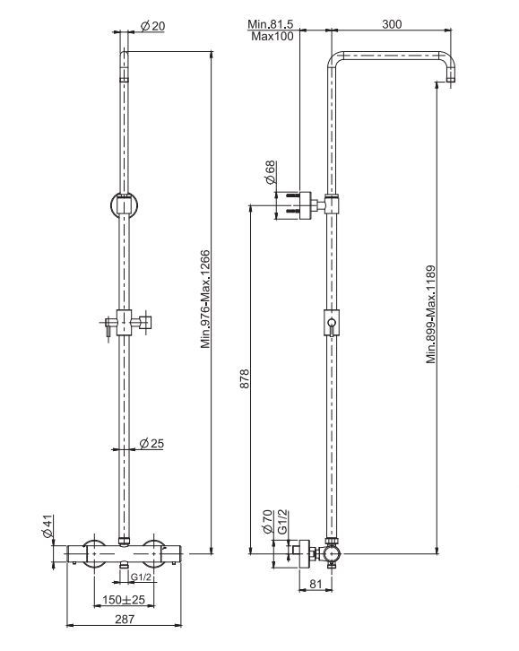 Изображение Душевая стойка Fima - carlo frattini Wellness F4285S