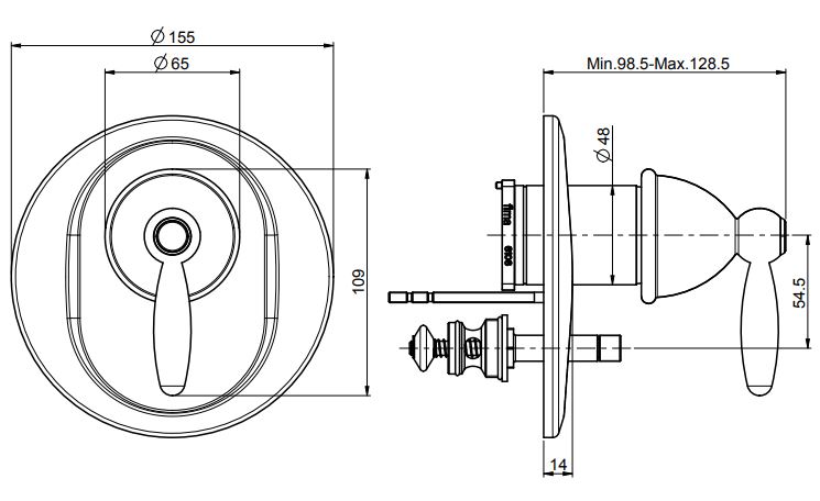 Изображение Fima carlo frattini Olivia смеситель для ванны/душа F5009X2