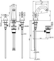 Fima carlo frattini Olivia смеситель для раковины F5031 схема 2