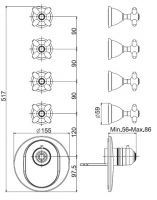 Fima carlo frattini Fimatherm смеситель для ванны/душа F5043X4 схема 2