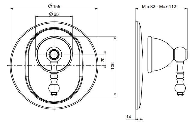 Смеситель для ванны и душа Fima carlo frattini Elizabeth F5089/1