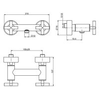 Fima carlo frattini Maxima смеситель для душа F5305/1 схема 3