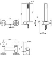 Fima carlo frattini Maxima смеситель для душа F5305 схема 2