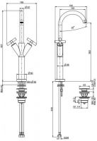 Fima carlo frattini Maxima смеситель для раковины F5331W схема 2