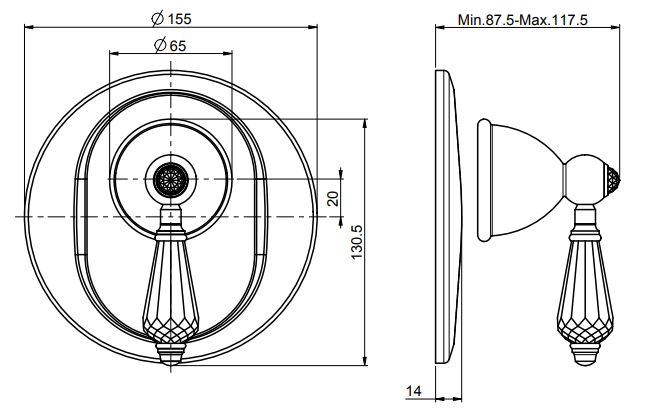 Fima carlo frattini Herend chic смеситель для ванны/душа F5409/1