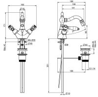 Fima carlo frattini Herend смеситель для биде F5412 схема 2