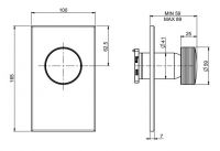 Fima carlo frattini Texture collection смеситель для ванны/душа F5609X1 схема 1 Fima carlo frattini Texture collection смеситель для ванны/душа F5609X1 схема 1