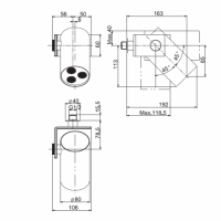 Настенный верхний душ Fima - carlo frattini O3 F5918 схема 2 Настенный верхний душ Fima - carlo frattini O3 F5918 схема 2