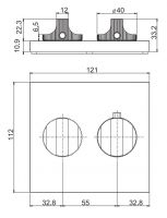 Смеситель для ванны встраиваемый Fima carlo frattini Switch F5921 схема 2