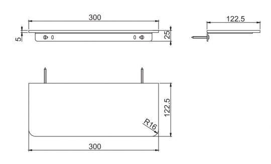 Полочка Fima - carlo frattini Switch F6200/30 схема 2
