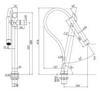 Смеситель для кухни Fima carlo frattini Galileo Kitchen F7050 схема 2