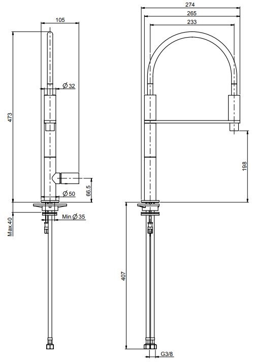 Изображение Fima carlo frattini Nomos смеситель для кухни F7097