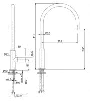 Fima carlo frattini Nomos смеситель для кухни F7117 схема 2