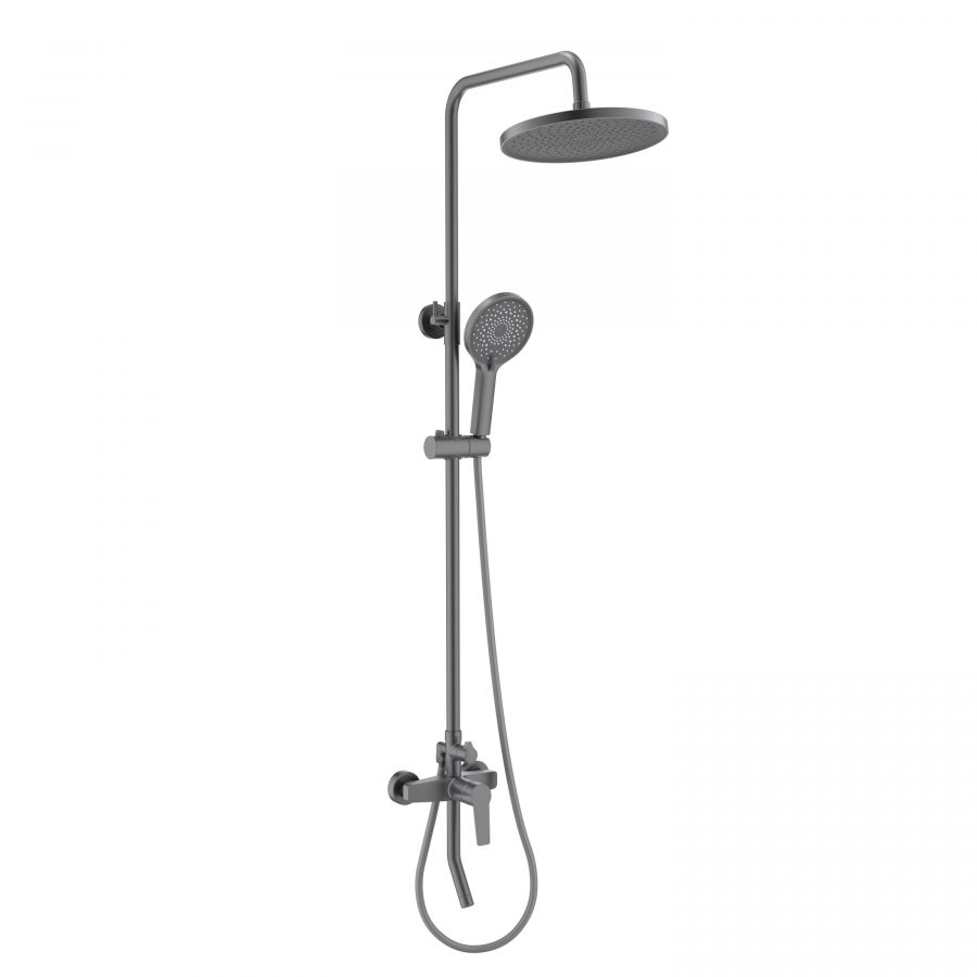 AQ2740BGM ЛУГАНО душевая система (смеситель для ванны) 255 мм, оружейная сталь