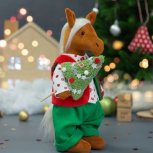 Набор Лошадка Мальчик в красно-зеленом