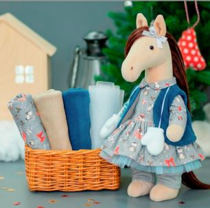 Набор Лошадка Девочка в голубом