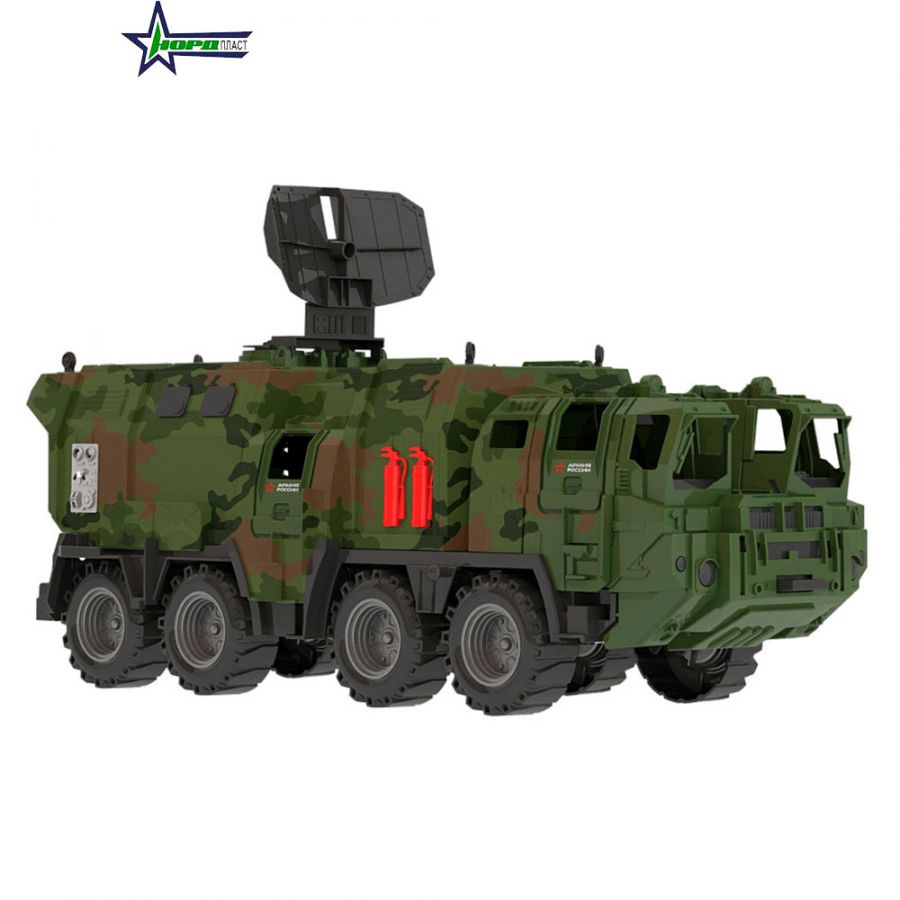 Военный тягач "Щит" с кунгом (камуфляж) в инд.коробке