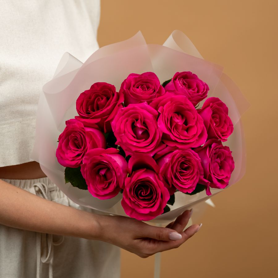 Букет из 11 розовых роз 60 см Сорт Pink Floyd