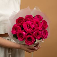 Букет из 11 розовых роз 60 см Сорт Pink Floyd