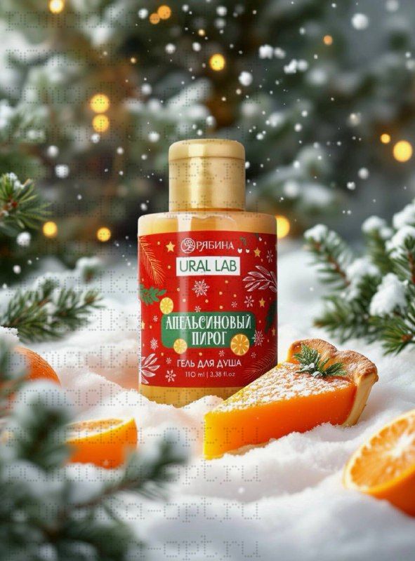 Гель для душа, аромат апельсинового пирога, 110 мл,