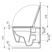 Унитаз TECE TECEneo 9700205 с функцией биде схема 3