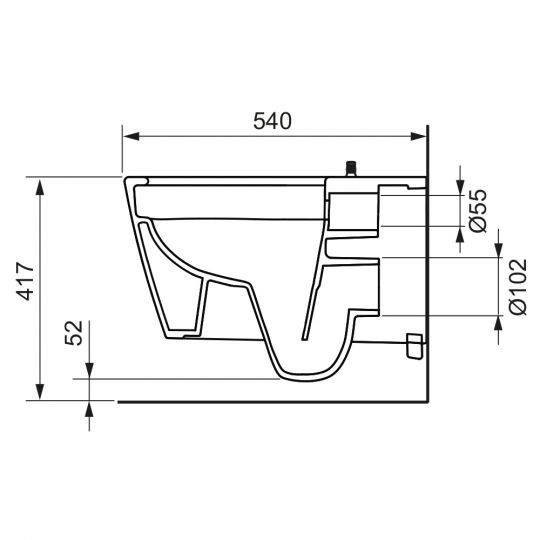 Унитаз TECE TECEneo 9700205 с функцией биде схема 5