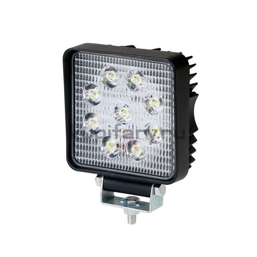 Светодиодная фара 27 Ватт дальнего света квадратная 35мм FR2326