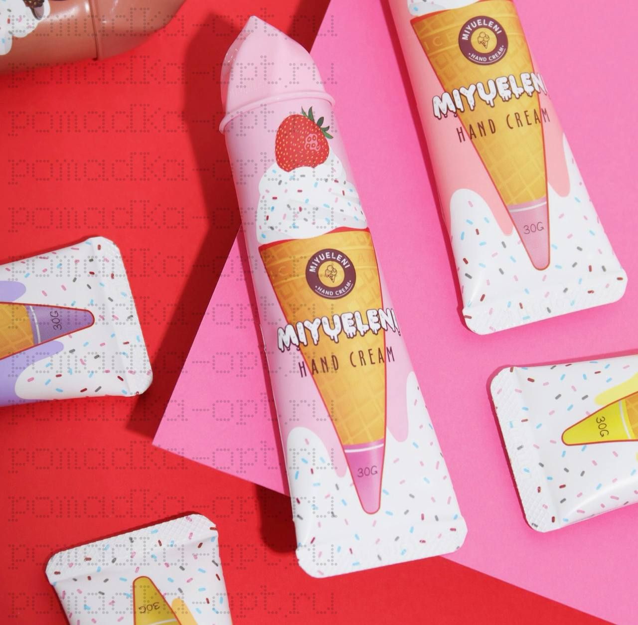 Крем для рук «Клубника с мороженым» увлажняющий, 30 мл