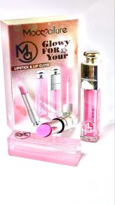 Набор Mocallure Lip Gloss и lipstick, glowy for your Розовая Помада и  Блеск