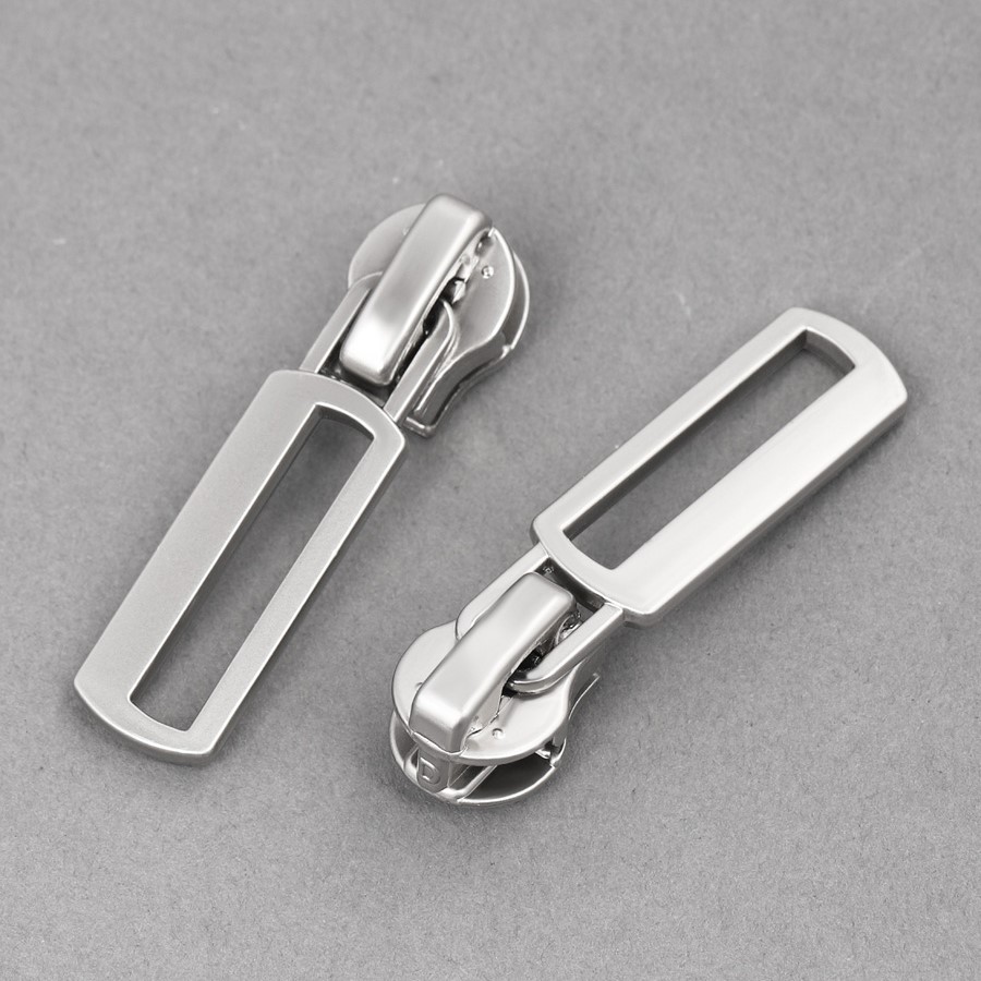 Замок автомат (бегунок) для молнии тип СПИРАЛЬ цвет матовый никель (F17.СП.5.МН)