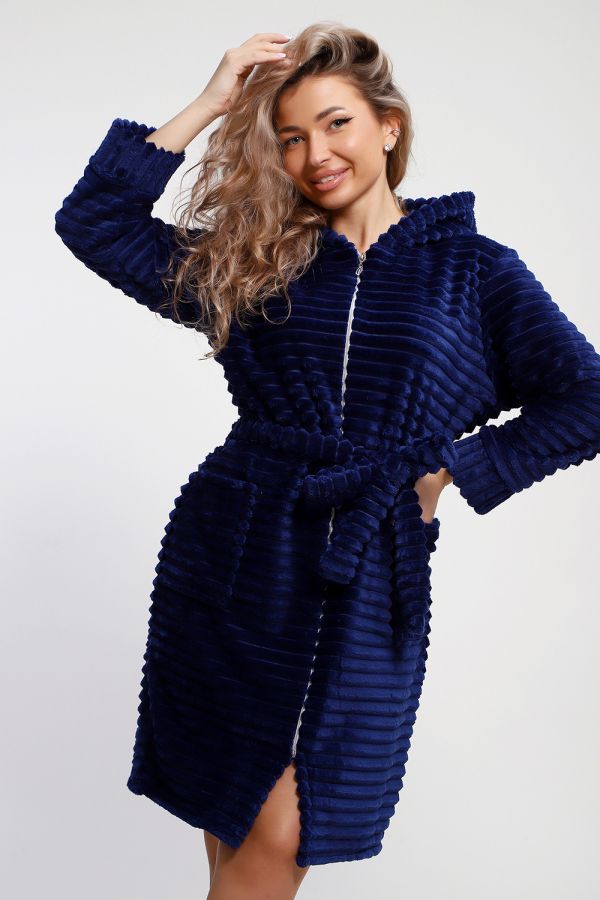 Халат 5718 [вельветово-синий]