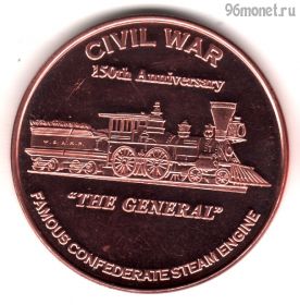 США. Унция меди Паровоз The General 2005