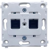 Механизм компьютерной розетки RJ45 2-я Cat.6/ClassE-8/8, серия DA