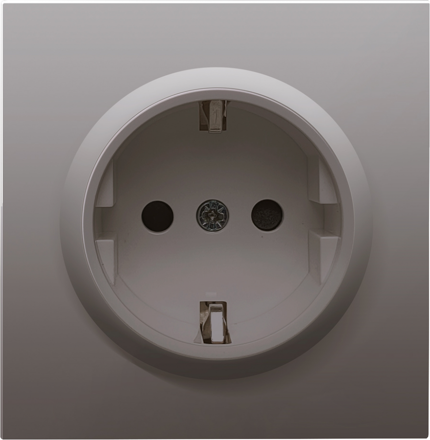 Накладка для розетки Schuko с заземлением со шторками 16A 250 В~, сталь, серия R98