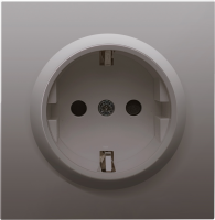 Накладка для розетки Schuko с заземлением со шторками 16A 250 В~, сталь, серия R98