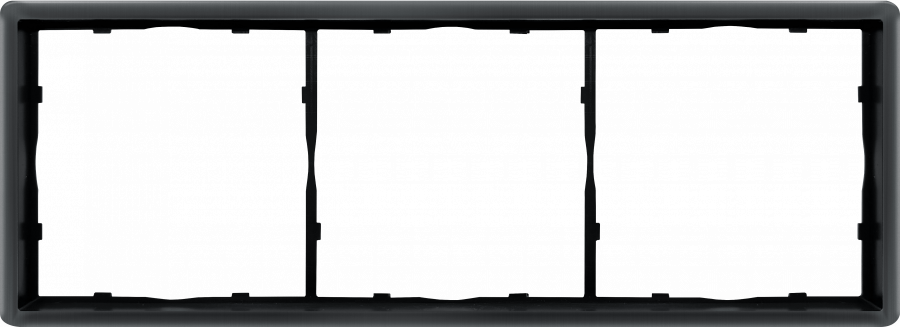 Рамка 3-я, вороненая сталь, серия R98 METAL