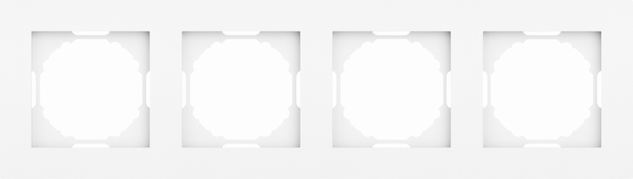 Рамка 4-я, глянцевый белый, серия A07