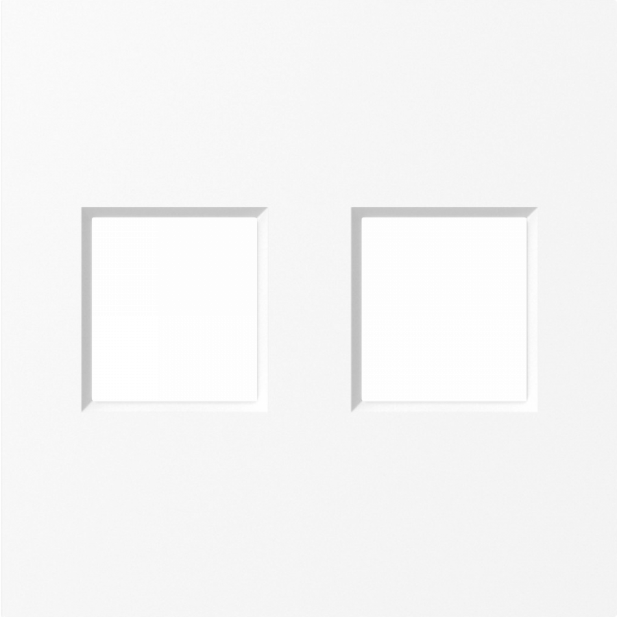 Накладка 2-я для розеток RJ45, TV, SAT, глянцевый белый, серия A07