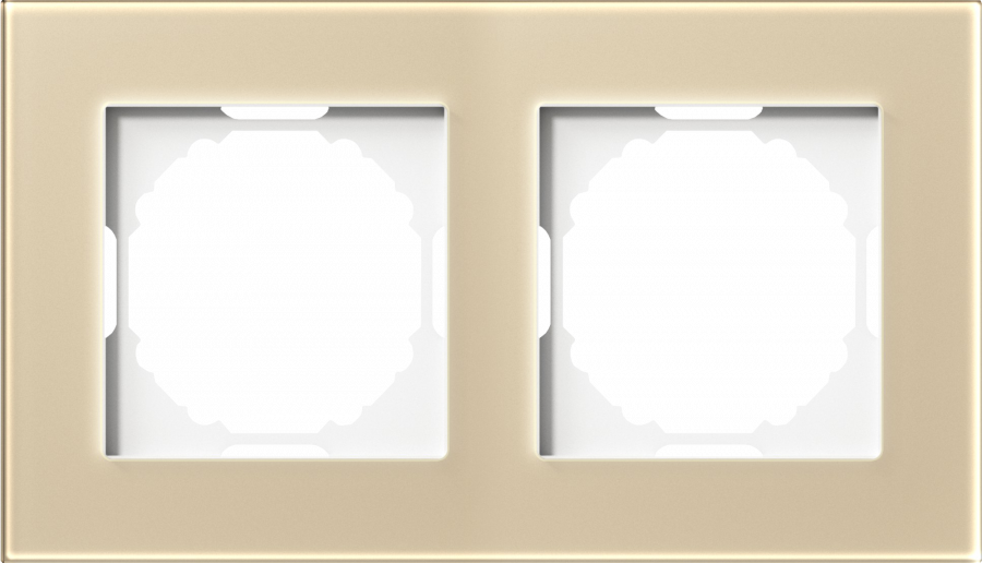 Рамка 2-я, Natural стекло шампань, серия A07