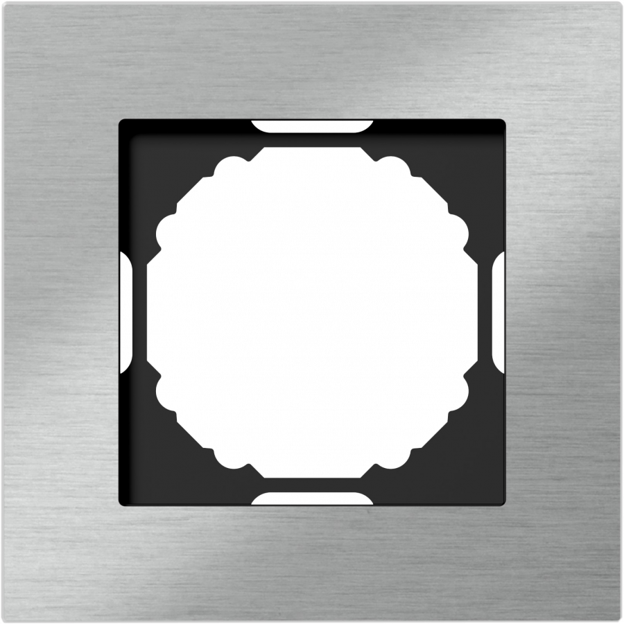 Рамка 1-я, Natural серебристый алюминий, серия A07