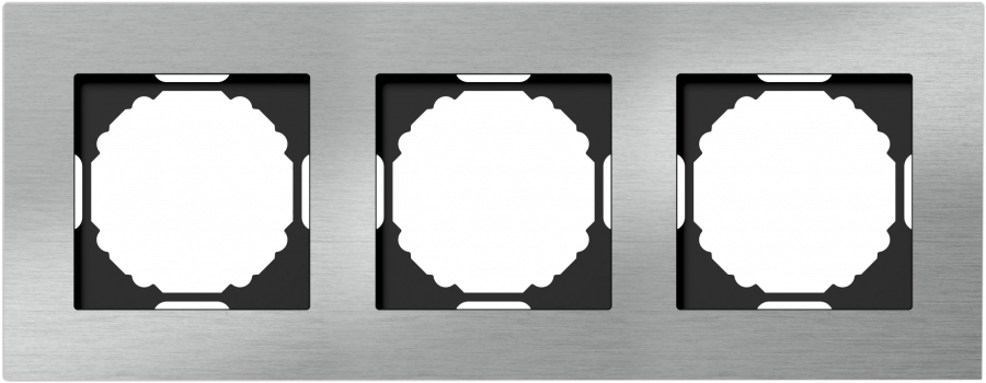 Рамка 3-я, Natural серебристый алюминий, серия A07