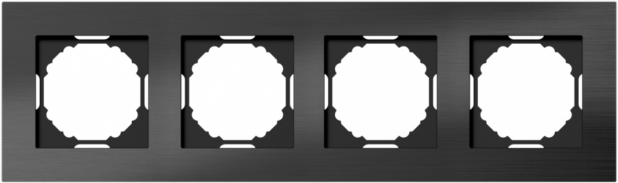 Рамка 4-я, Natural чёрный алюминий, серия A07