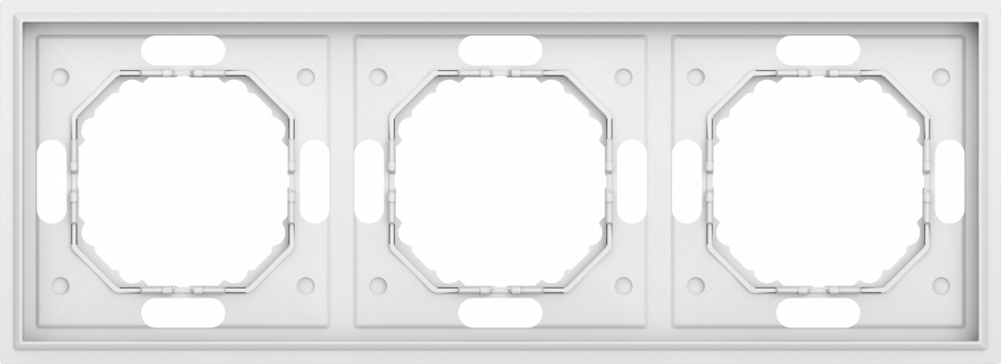 Рамка 3-я, матовый белый, серия S08