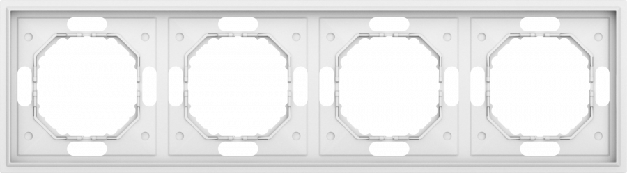 Рамка 4-я, матовый белый, серия S08