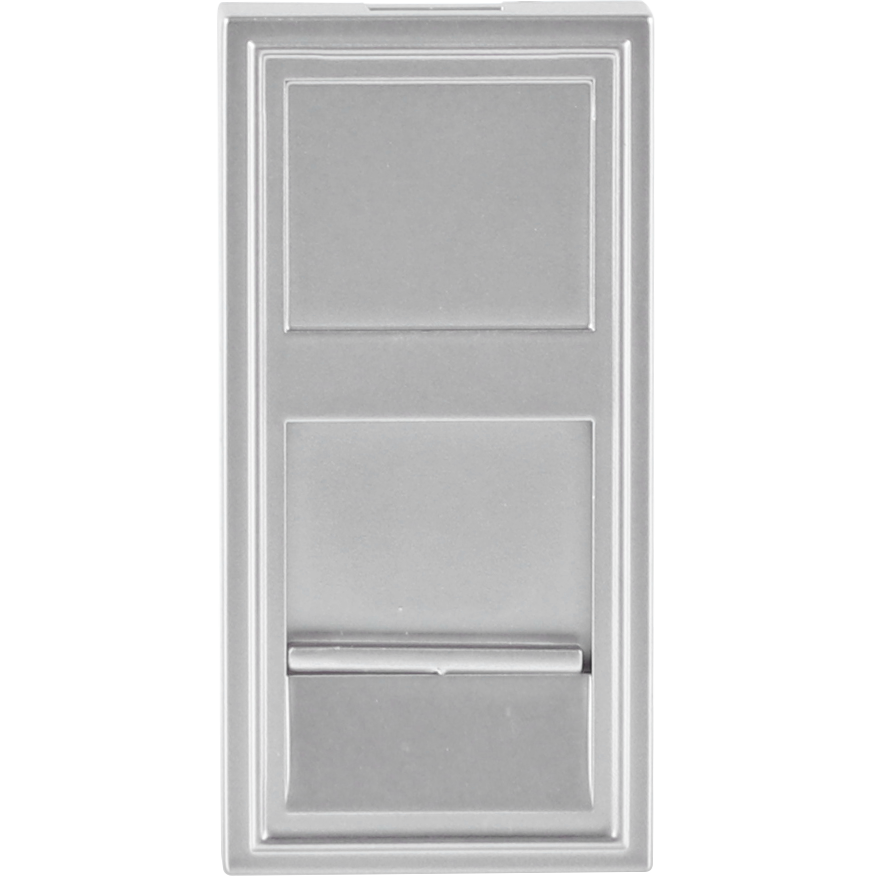 Розетка DEC RJ45 UTP кат.6, 1мод., алюм. матовая (22.5х45мм)